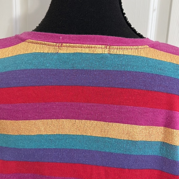 1058 Women’s  SpiritualGangster LongSleeve MetallicStripe Sweatshirt sz M - Picture 12 of 12